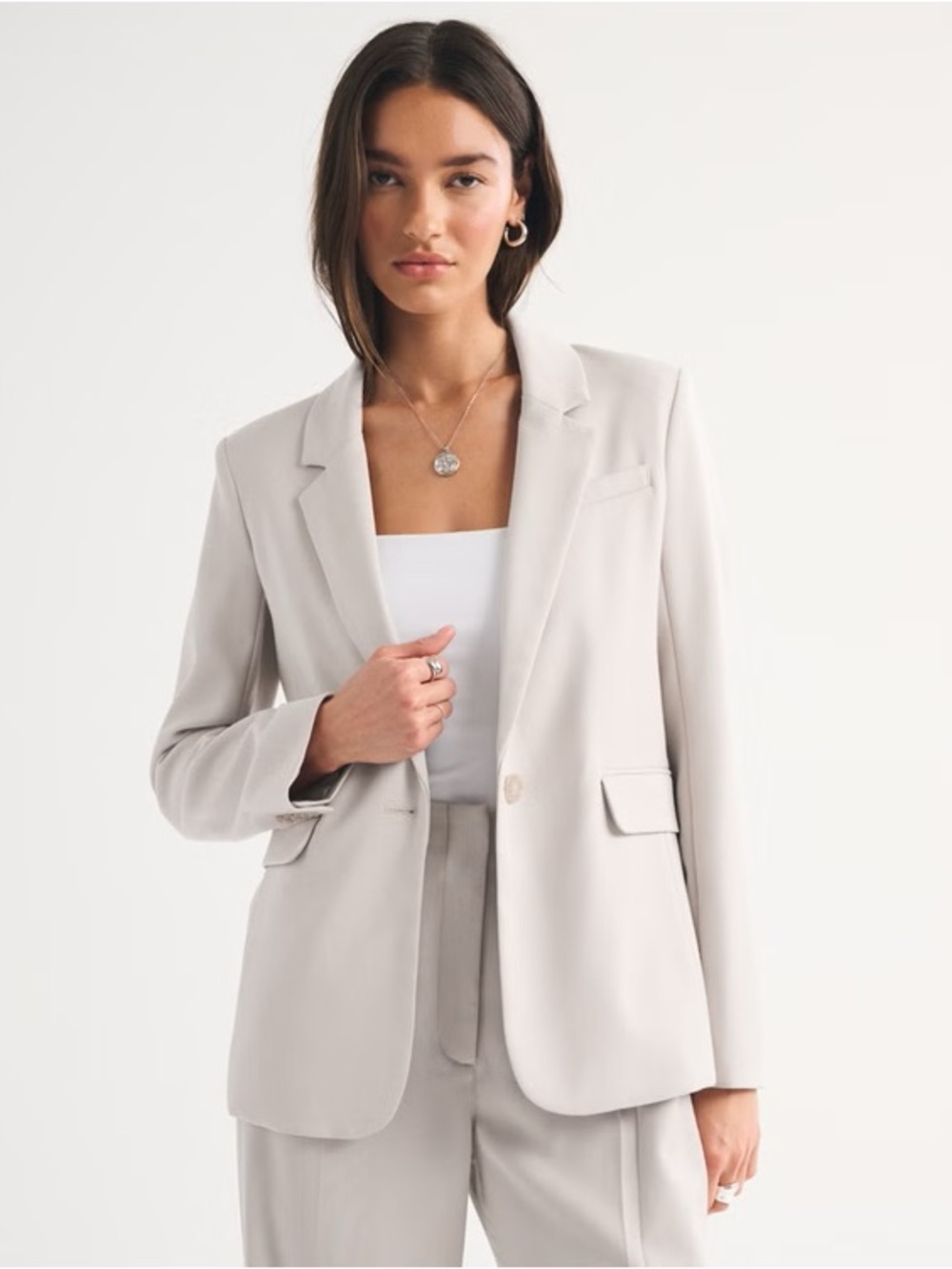 A&F Ash Single-Button Blazer